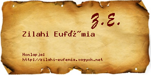 Zilahi Eufémia névjegykártya